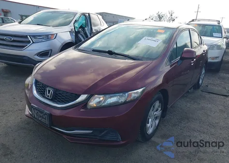 2013 Honda Civic Lx z USA, uszkodzony, nr VIN 2HGFB2F51DH600967